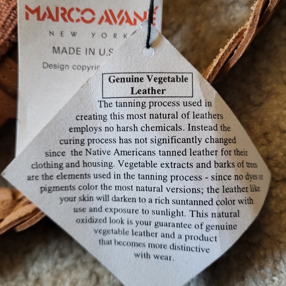 NWT kilim hand woven rug bag genuine vegetable leather made in USA - Picture 6 of 13